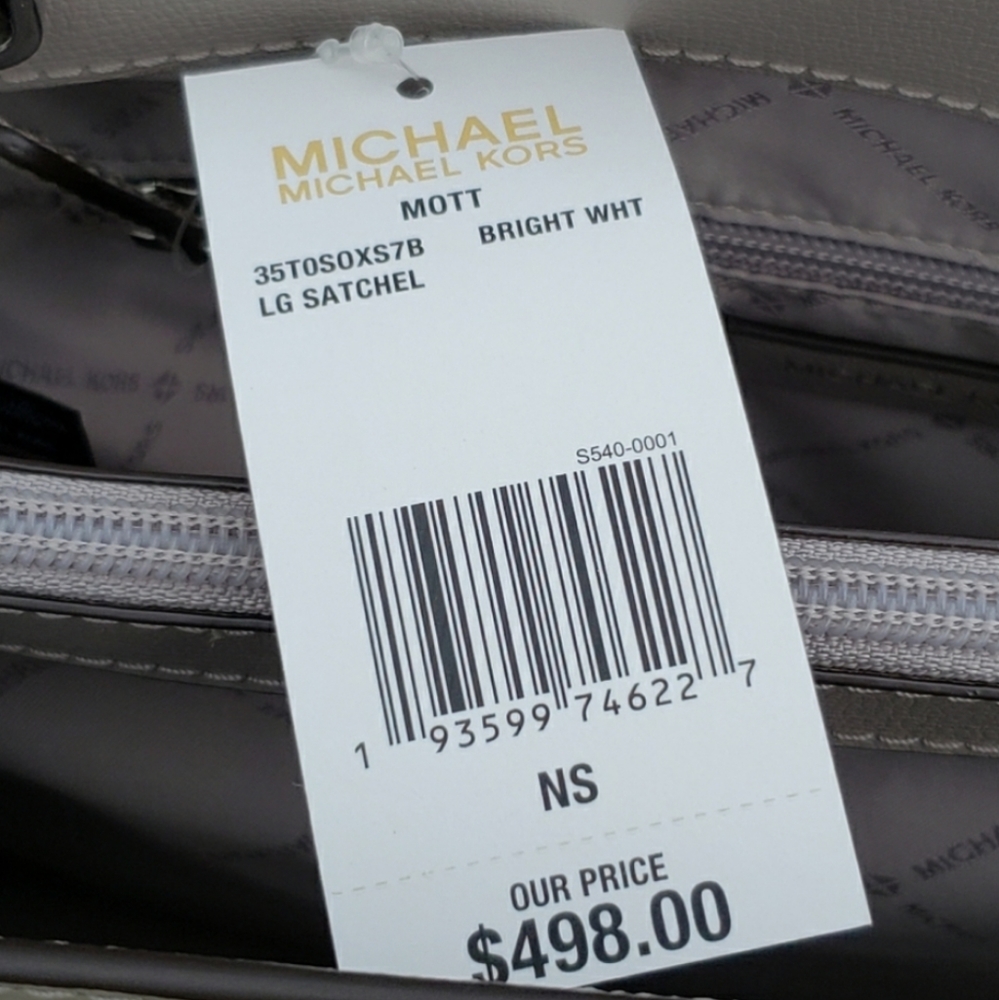⚠️SALE⚠️Michael Kors Mott LG Satchel SET White - Picture 7 of 13